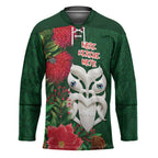 Maori Wheku Meri Kirihimete Personalised Hockey Jersey All Green Indigenous Maori Motif - Aussie Hoodie