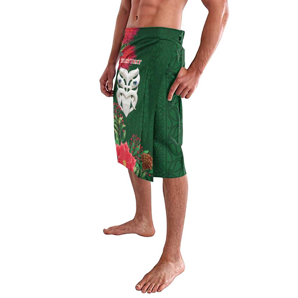 Maori Wheku Meri Kirihimete Personalised Lavalava All Green Indigenous Maori Motif - Aussie Hoodie