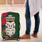 Maori Wheku Meri Kirihimete Personalised Luggage Cover All Green Indigenous Maori Motif - Aussie Hoodie