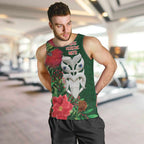 Maori Wheku Meri Kirihimete Personalised Men Tank Top All Green Indigenous Maori Motif - Aussie Hoodie