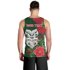 Maori Wheku Meri Kirihimete Personalised Men Tank Top All Green Indigenous Maori Motif - Aussie Hoodie