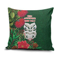 Maori Wheku Meri Kirihimete Personalised Pillow Cover All Green Indigenous Maori Motif - Aussie Hoodie