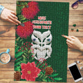 Maori Wheku Meri Kirihimete Personalised Puzzle All Green Indigenous Maori Motif - Aussie Hoodie
