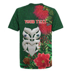 Maori Wheku Meri Kirihimete Personalised Rugby Jersey All Green Indigenous Maori Motif - Aussie Hoodie