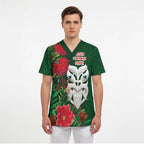 Maori Wheku Meri Kirihimete Personalised Scrub Top All Green Indigenous Maori Motif - Aussie Hoodie