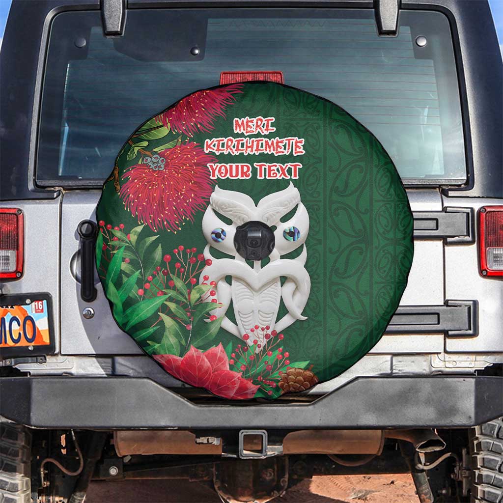 Maori Wheku Meri Kirihimete Personalised Spare Tire Cover All Green Indigenous Maori Motif - Aussie Hoodie