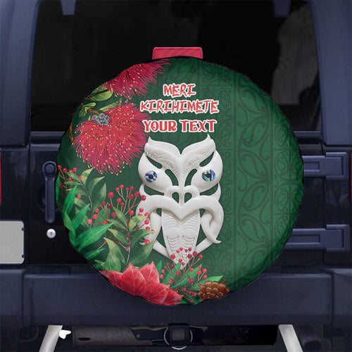 Maori Wheku Meri Kirihimete Personalised Spare Tire Cover All Green Indigenous Maori Motif - Aussie Hoodie