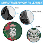 Maori Wheku Meri Kirihimete Personalised Spare Tire Cover All Green Indigenous Maori Motif - Aussie Hoodie