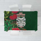 Maori Wheku Meri Kirihimete Personalised Tablecloth All Green Indigenous Maori Motif - Aussie Hoodie