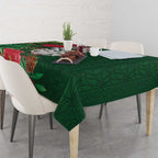 Maori Wheku Meri Kirihimete Personalised Tablecloth All Green Indigenous Maori Motif - Aussie Hoodie