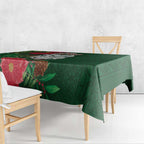 Maori Wheku Meri Kirihimete Personalised Tablecloth All Green Indigenous Maori Motif - Aussie Hoodie