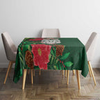 Maori Wheku Meri Kirihimete Personalised Tablecloth All Green Indigenous Maori Motif - Aussie Hoodie