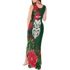 Maori Wheku Meri Kirihimete Personalised Tank Maxi Dress All Green Indigenous Maori Motif - Aussie Hoodie