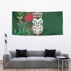 Maori Wheku Meri Kirihimete Personalised Tapestry All Green Indigenous Maori Motif - Aussie Hoodie