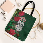 Maori Wheku Meri Kirihimete Personalised Tote Bag All Green Indigenous Maori Motif - Aussie Hoodie