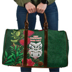 Maori Wheku Meri Kirihimete Personalised Travel Bag All Green Indigenous Maori Motif - Aussie Hoodie