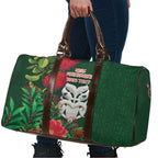 Maori Wheku Meri Kirihimete Personalised Travel Bag All Green Indigenous Maori Motif - Aussie Hoodie
