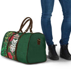 Maori Wheku Meri Kirihimete Personalised Travel Bag All Green Indigenous Maori Motif - Aussie Hoodie
