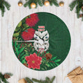Maori Wheku Meri Kirihimete Personalised Tree Skirt All Green Indigenous Maori Motif - Aussie Hoodie