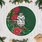 Maori Wheku Meri Kirihimete Personalised Tree Skirt All Green Indigenous Maori Motif - Aussie Hoodie