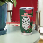 Maori Wheku Meri Kirihimete Personalised Tumbler Cup All Green Indigenous Maori Motif - Aussie Hoodie