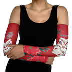 Maori Wheku Meri Kirihimete Personalised Arm Sleeves All Red Indigenous Maori Motif - Aussie Hoodie