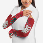 Maori Wheku Meri Kirihimete Personalised Arm Sleeves All Red Indigenous Maori Motif - Aussie Hoodie