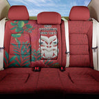 Maori Wheku Meri Kirihimete Personalised Back Car Seat Cover All Red Indigenous Maori Motif - Aussie Hoodie