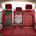 Maori Wheku Meri Kirihimete Personalised Back Car Seat Cover All Red Indigenous Maori Motif - Aussie Hoodie