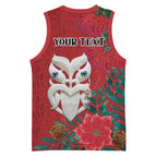 Maori Wheku Meri Kirihimete Personalised Basketball Jersey All Red Indigenous Maori Motif - Aussie Hoodie