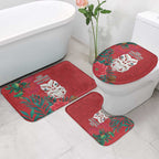 Maori Wheku Meri Kirihimete Personalised Bathroom Set All Red Indigenous Maori Motif - Aussie Hoodie