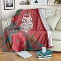 Maori Wheku Meri Kirihimete Personalised Blanket All Red Indigenous Maori Motif - Aussie Hoodie