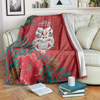 Maori Wheku Meri Kirihimete Personalised Blanket All Red Indigenous Maori Motif - Aussie Hoodie