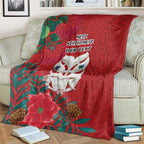 Maori Wheku Meri Kirihimete Personalised Blanket All Red Indigenous Maori Motif - Aussie Hoodie