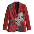 Maori Wheku Meri Kirihimete Personalised Blazer All Red Indigenous Maori Motif - Aussie Hoodie