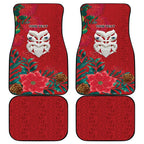 Maori Wheku Meri Kirihimete Personalised Car Mats All Red Indigenous Maori Motif - Aussie Hoodie