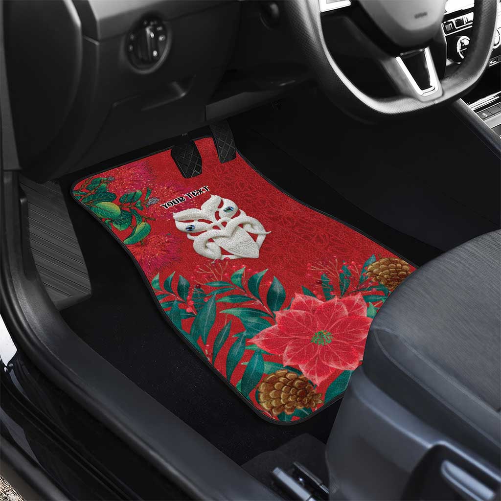 Maori Wheku Meri Kirihimete Personalised Car Mats All Red Indigenous Maori Motif - Aussie Hoodie