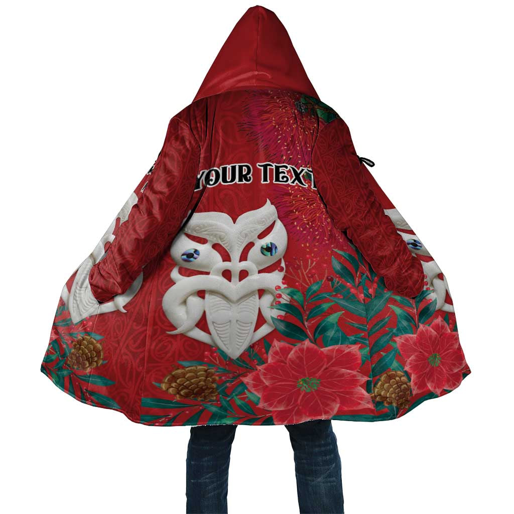 Maori Wheku Meri Kirihimete Personalised Cloak All Red Indigenous Maori Motif - Aussie Hoodie