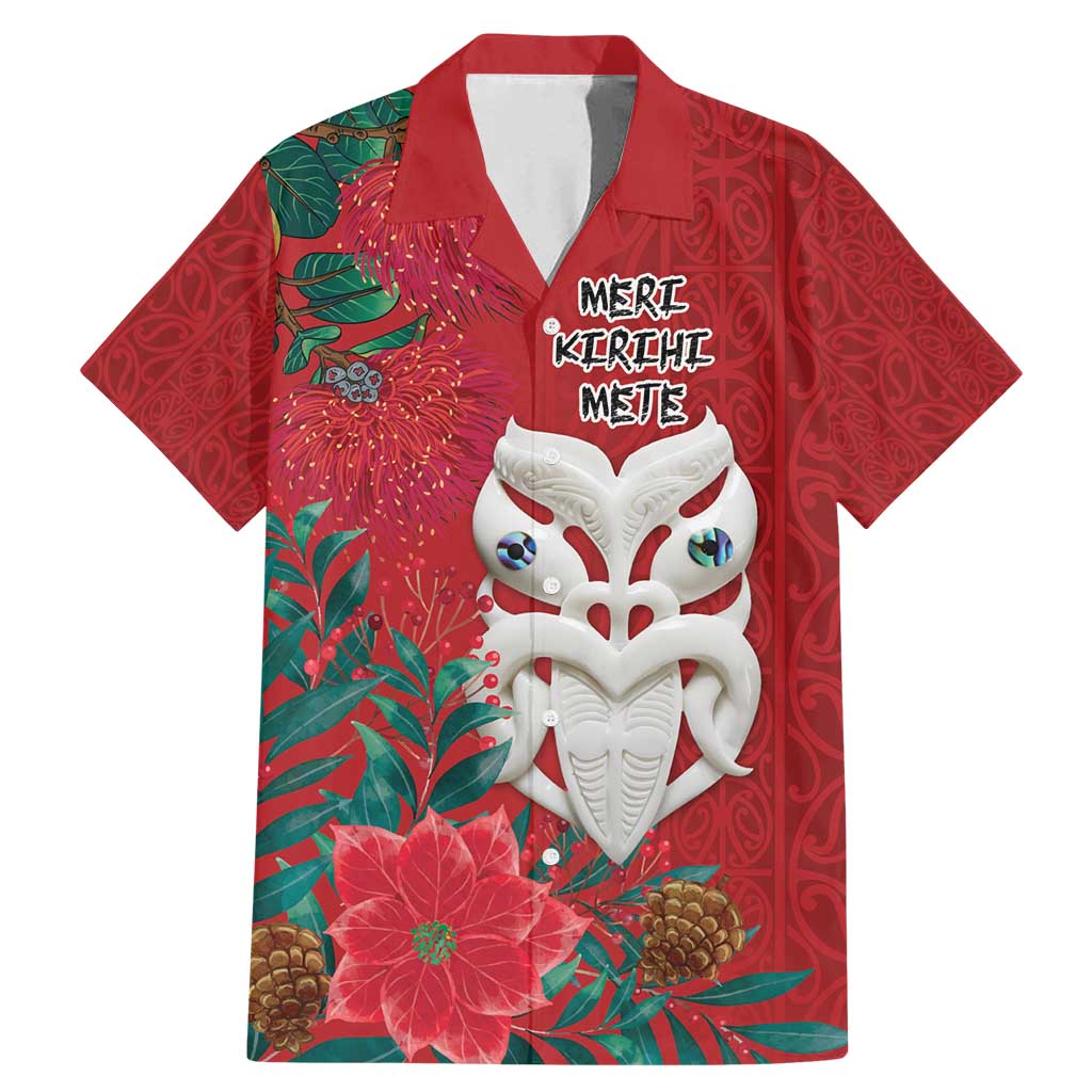 Maori Wheku Meri Kirihimete Personalised Family Matching Mermaid Dress and Hawaiian Shirt All Red Indigenous Maori Motif - Aussie Hoodie