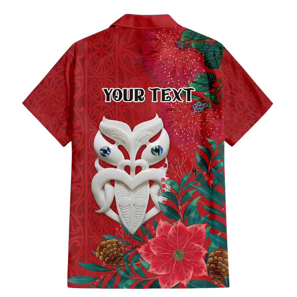 Maori Wheku Meri Kirihimete Personalised Family Matching Mermaid Dress and Hawaiian Shirt All Red Indigenous Maori Motif - Aussie Hoodie