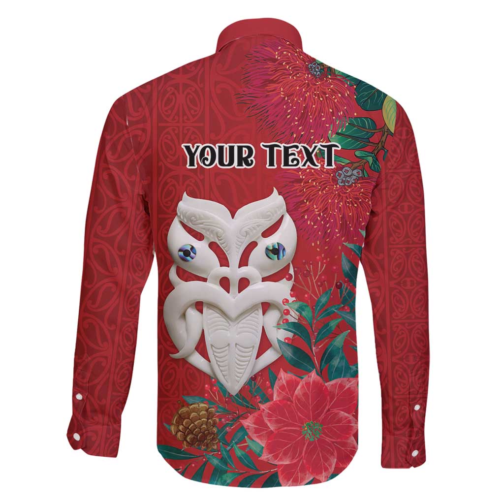 Maori Wheku Meri Kirihimete Personalised Family Matching Puletasi and Hawaiian Shirt All Red Indigenous Maori Motif - Aussie Hoodie