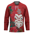 Maori Wheku Meri Kirihimete Personalised Hockey Jersey All Red Indigenous Maori Motif - Aussie Hoodie