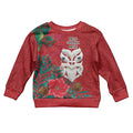 Maori Wheku Meri Kirihimete Personalised Kid Ugly Christmas Sweater All Red Indigenous Maori Motif - Aussie Hoodie