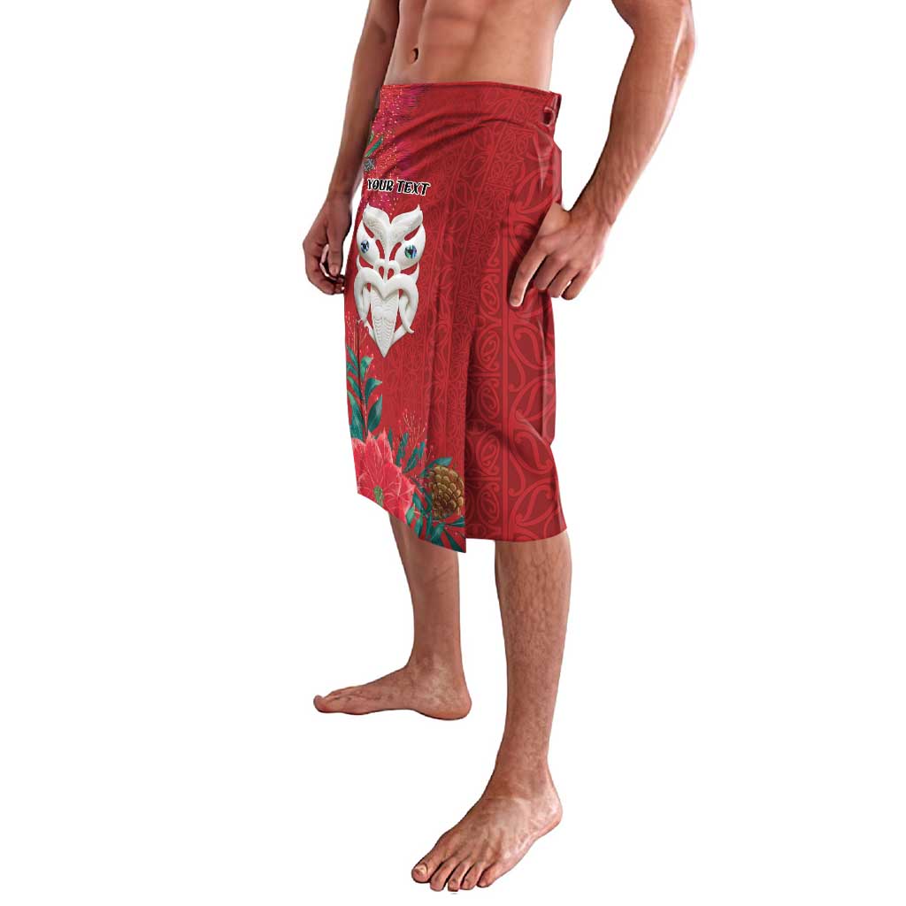 Maori Wheku Meri Kirihimete Personalised Lavalava All Red Indigenous Maori Motif - Aussie Hoodie