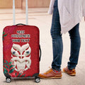 Maori Wheku Meri Kirihimete Personalised Luggage Cover All Red Indigenous Maori Motif - Aussie Hoodie