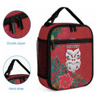 Maori Wheku Meri Kirihimete Personalised Lunch Bag All Red Indigenous Maori Motif