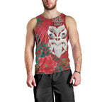 Maori Wheku Meri Kirihimete Personalised Men Tank Top All Red Indigenous Maori Motif - Aussie Hoodie