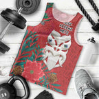 Maori Wheku Meri Kirihimete Personalised Men Tank Top All Red Indigenous Maori Motif - Aussie Hoodie