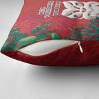 Maori Wheku Meri Kirihimete Personalised Pillow Cover All Red Indigenous Maori Motif - Aussie Hoodie