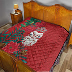 Maori Wheku Meri Kirihimete Personalised Quilt All Red Indigenous Maori Motif - Aussie Hoodie
